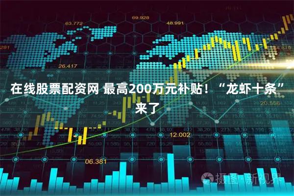 在线股票配资网 最高200万元补贴！“龙虾十条”来了